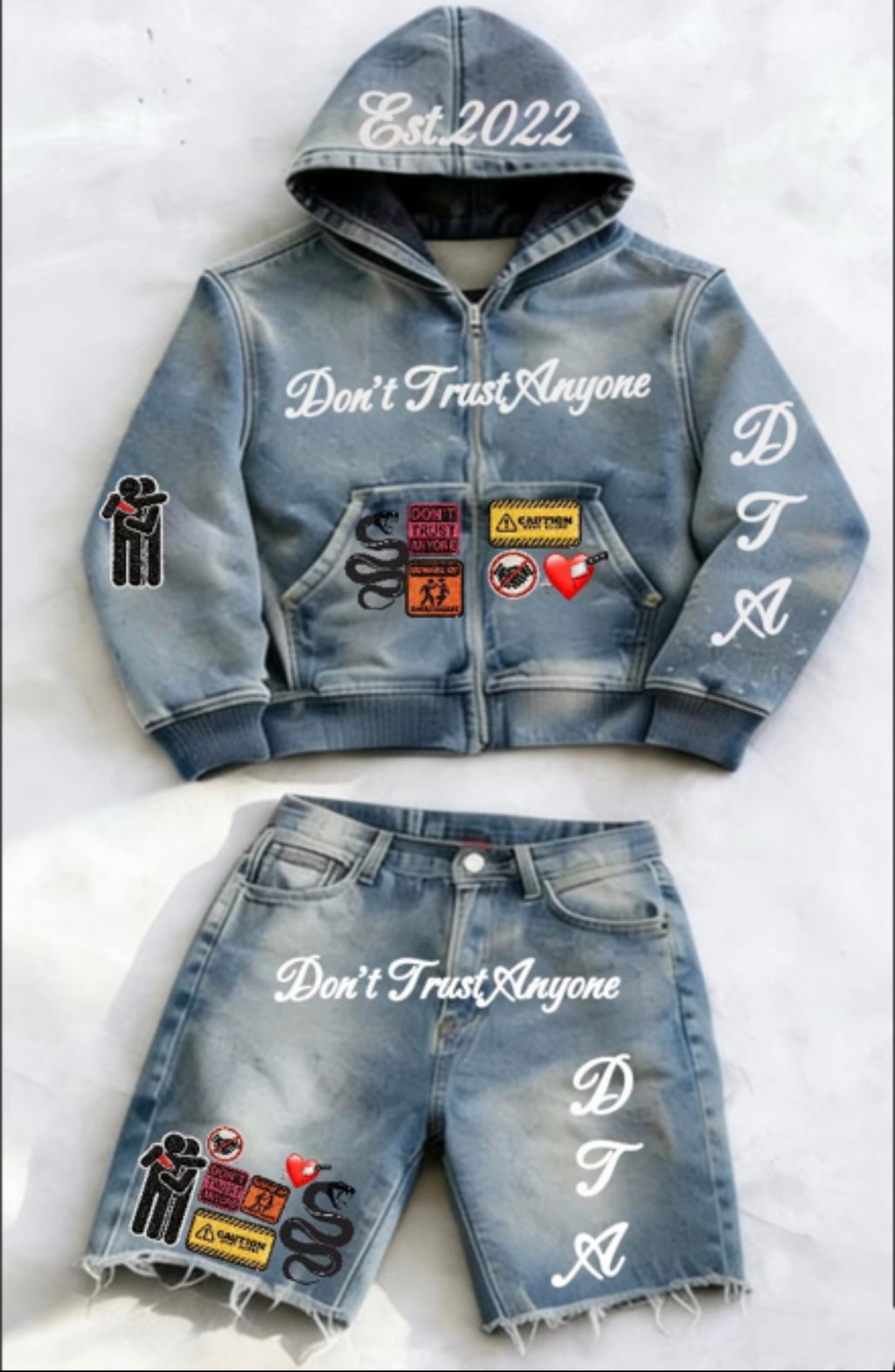 DTA Denim Hoodie Set – Limited Pre-Order (Ships June 10)