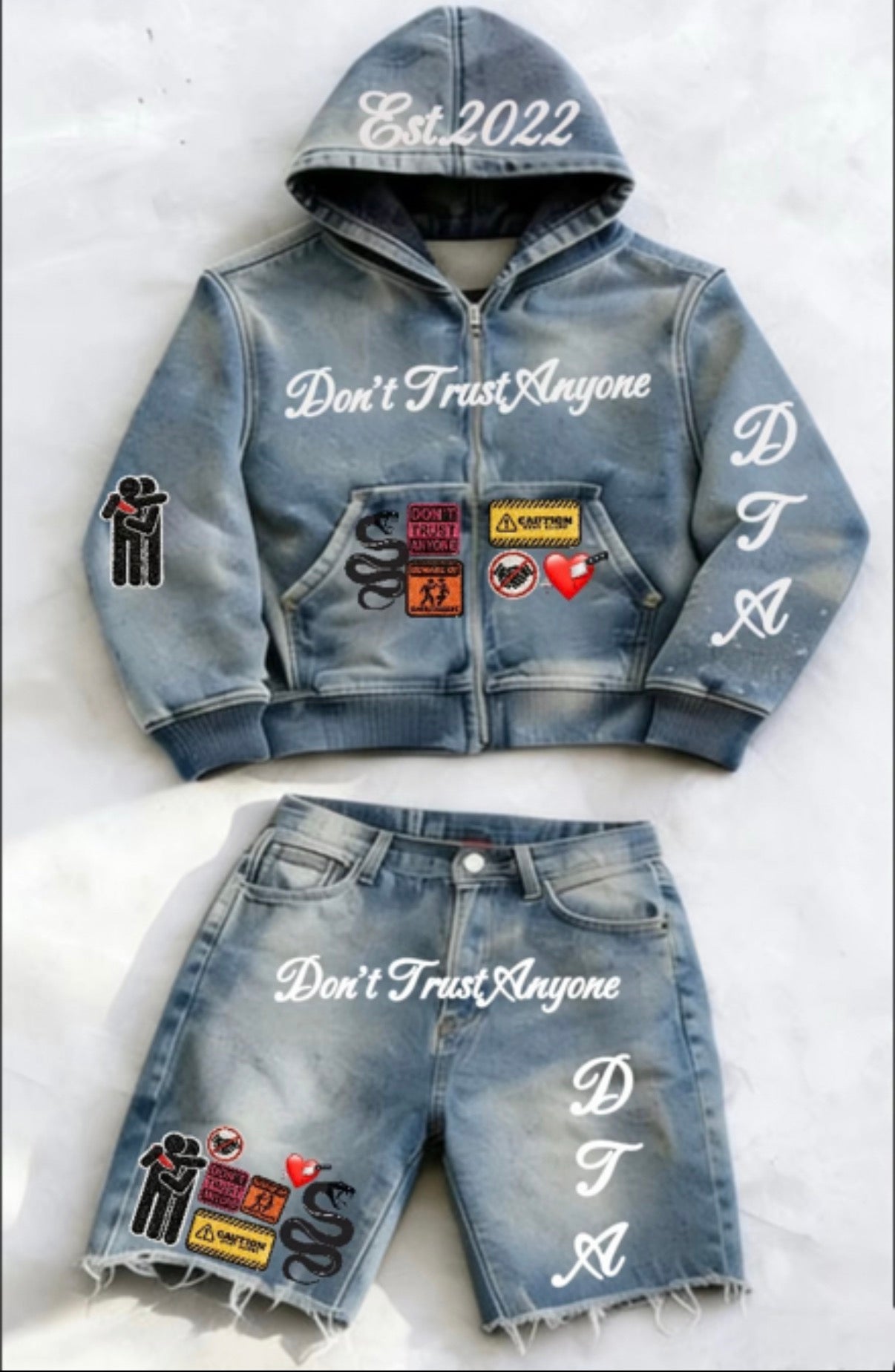 DTA Denim Hoodie Set – Limited Pre-Order (Ships June 10)