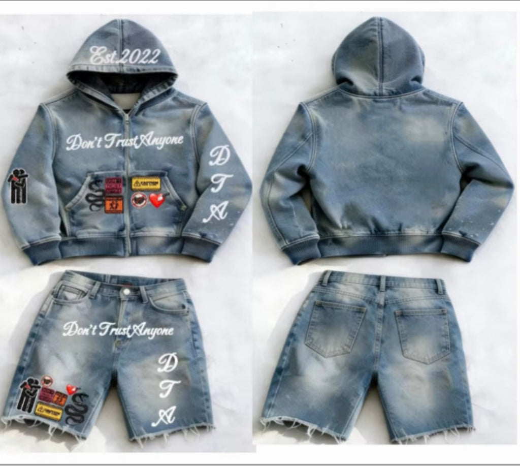 DTA Denim Hoodie Set – Limited Pre-Order (Ships June 10)
