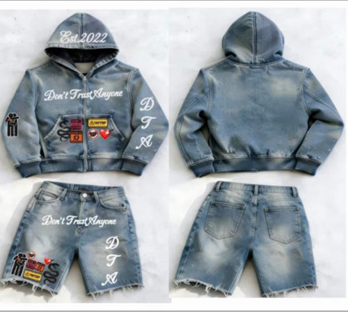 DTA Denim Hoodie Set – Limited Pre-Order (Ships June 10)